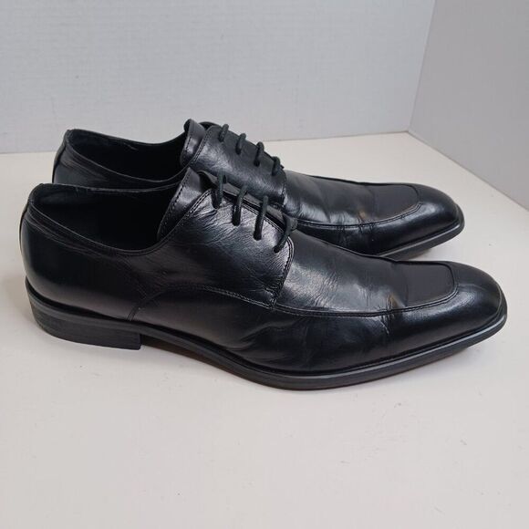 Via Spiga Thaman Men\'s Dress Shoes size 8M Oxford Black Leather